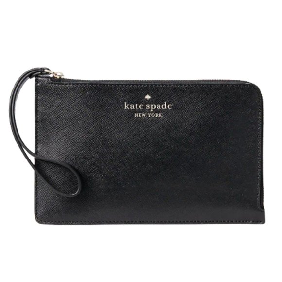 kate spade Handbags - KATE SPADE Staci Medium L Zip Wristlet Wallet WLR00134 Black New With Tags $139